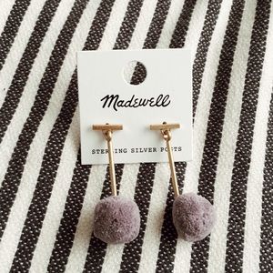 Madewell lavender Pom Pom earrings
